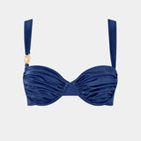 Rose Balconette Top Navy
